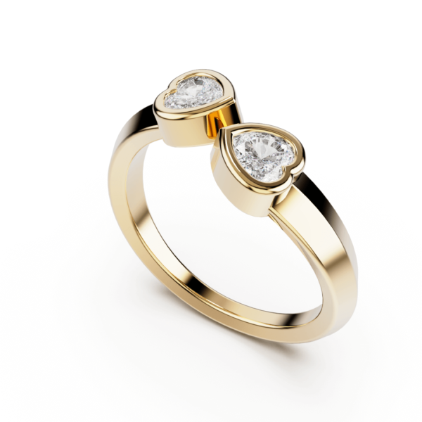 2 heart diamond ring - Image 3