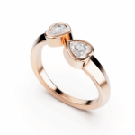 2 heart diamond ring