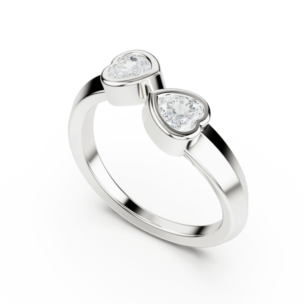2 heart diamond ring - Image 2