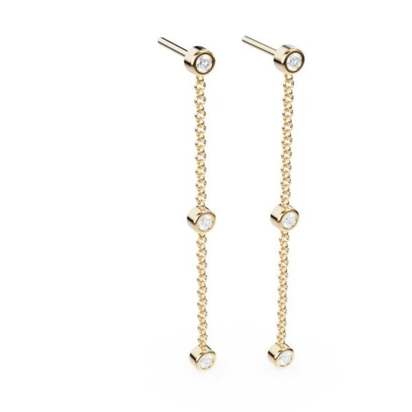 3 falling diamonds earring - Image 3