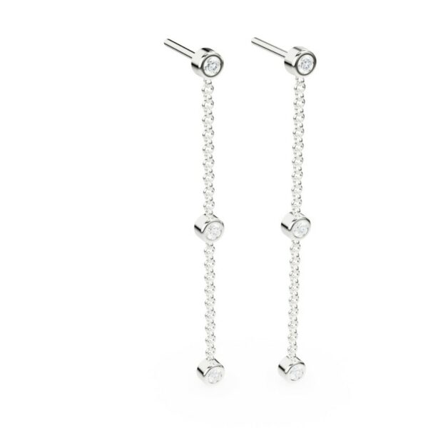 3 falling diamonds earring - Image 2