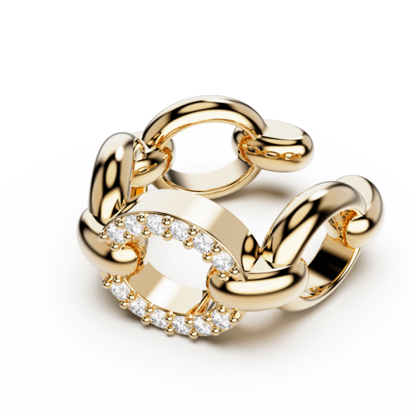 bubbles earring without a hole with diamonds - Image 3
