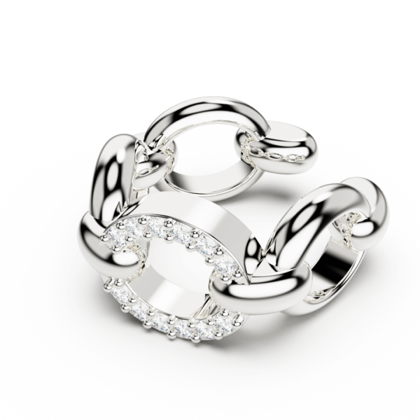 bubbles earring without a hole with diamonds - Image 2