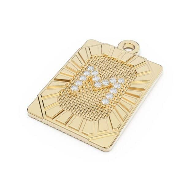 washer with diamond letter necklace - Image 5