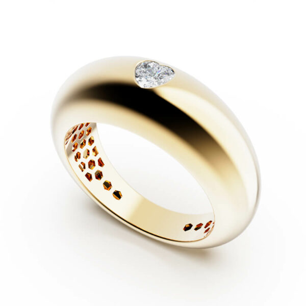 bomb ring with heart - Image 3