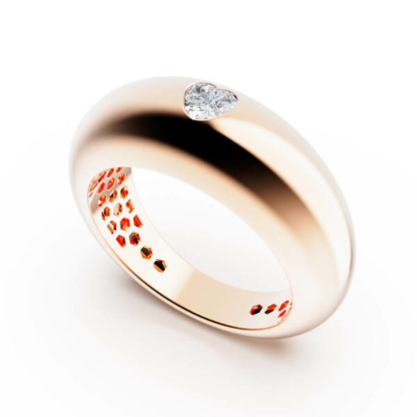 bomb ring with heart