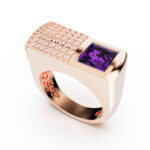 Half diamond half color