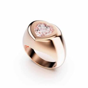 pink morganight heart ring