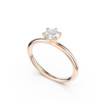single diamond round ring