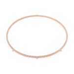 tennis 3 heart diamond necklace