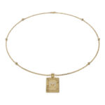 washer with diamond letter necklace