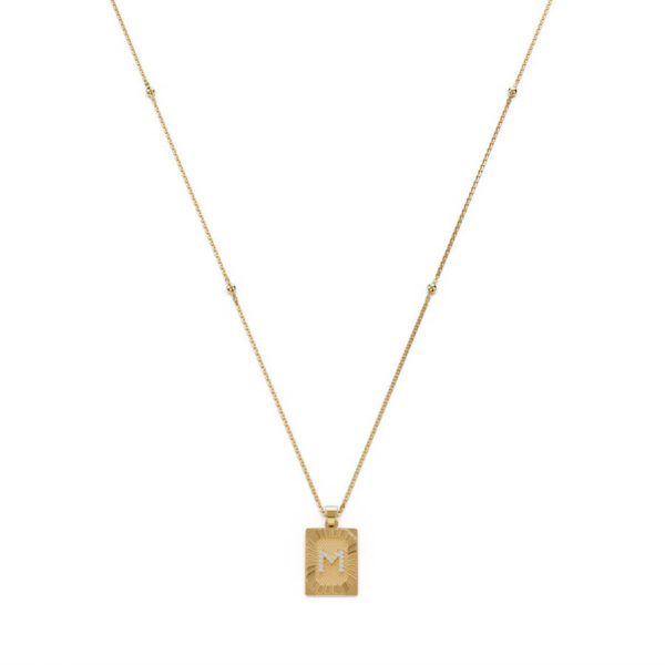 washer with diamond letter necklace - Image 3