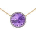Purple center circle neacklace