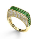 A ring of inlaid rectangles with diamond