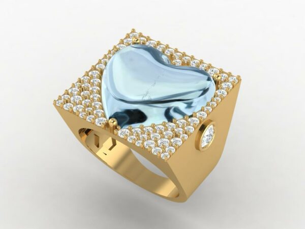 Bomb turquoise heart ring - Image 2