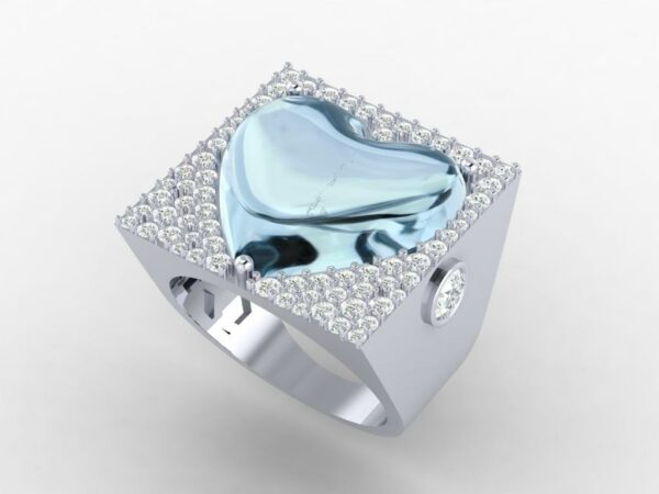 Bomb turquoise heart ring - Image 3