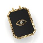 Large disc eye necklace