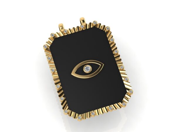 Large disc eye necklace