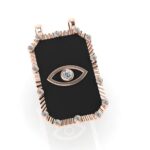 Medium disc eye necklace