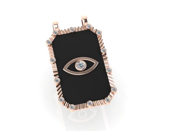 Medium disc eye necklace
