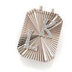 Necklace half love in the heart half luck large size