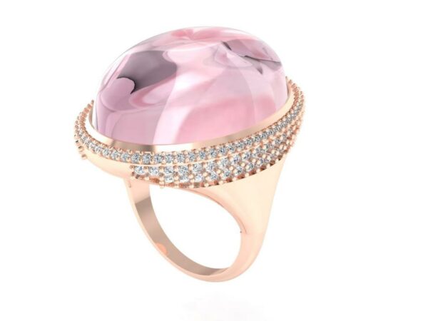 Big pink bomb ring