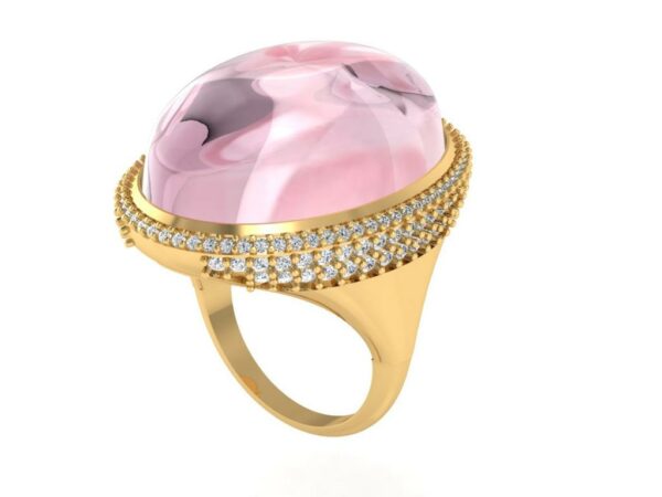 Big pink bomb ring - Image 2