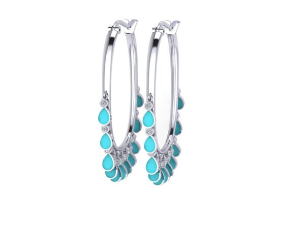 Earring with color drops - Image 4