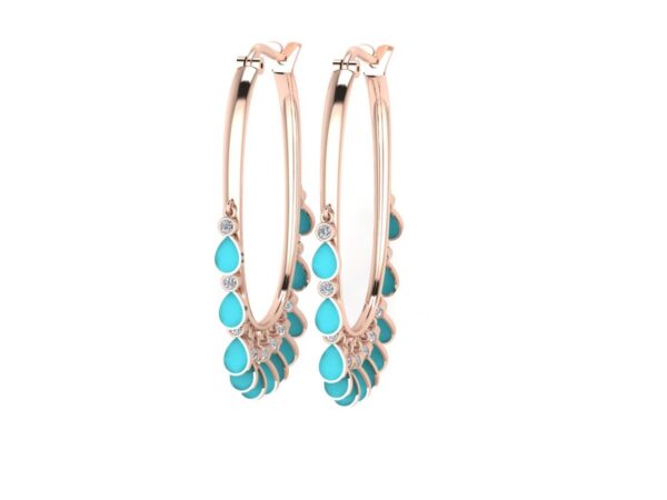 Earring with color drops - Image 5