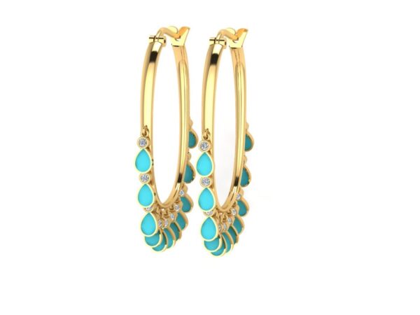 Earring with color drops - Image 6