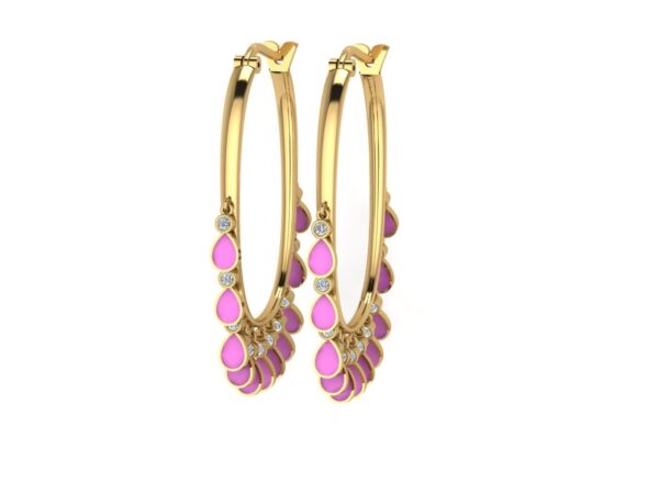 Earring with color drops - Image 7