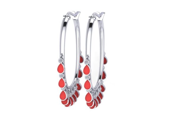 Earring with color drops - Image 2