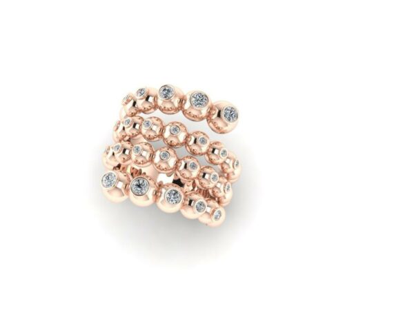 Long dot snake ring