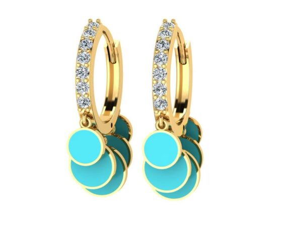 Email earring with diamonds - Image 6