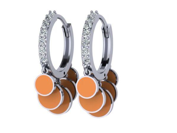 Email earring with diamonds - Image 12