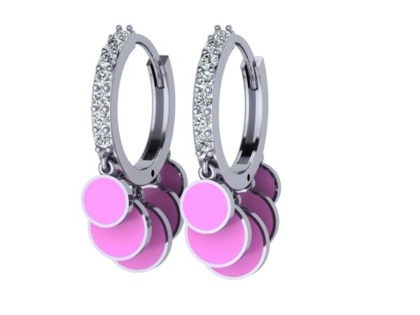 Email earring with diamonds - Image 11