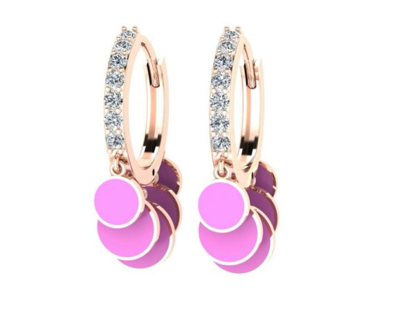 Email earring with diamonds - Image 10