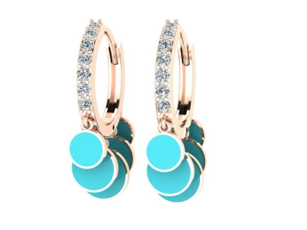 Email earring with diamonds - Image 5