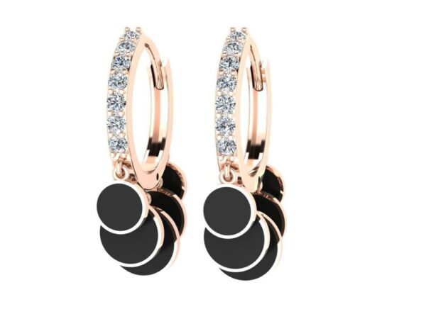 Email earring with diamonds - Image 7