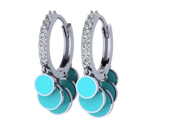 Email earring with diamonds - Image 4