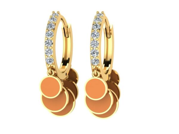 Email earring with diamonds - Image 14
