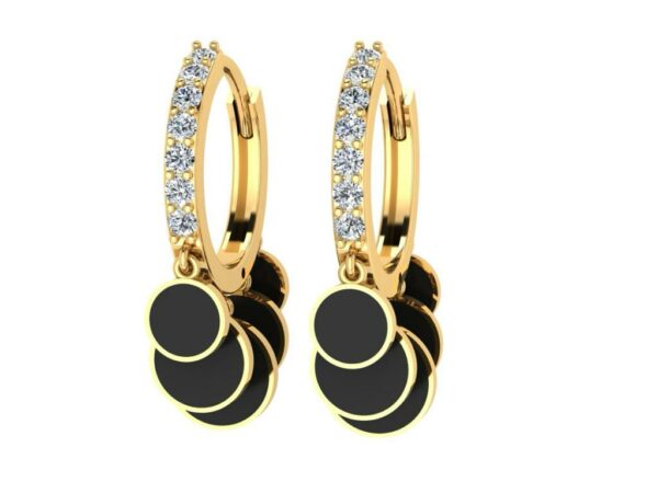 Email earring with diamonds - Image 9