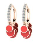 Email earring with diamonds