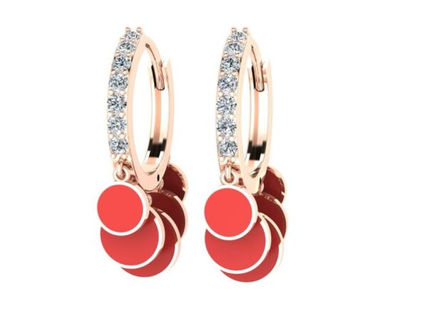 Email earring with diamonds