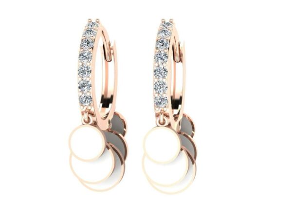 Email earring with diamonds - Image 16