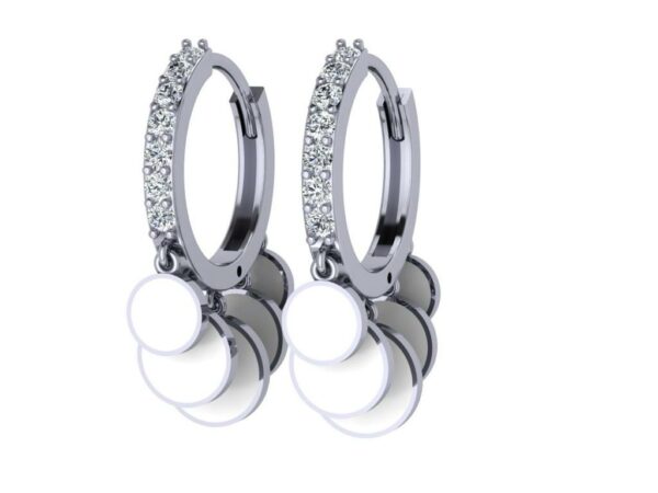 Email earring with diamonds - Image 15