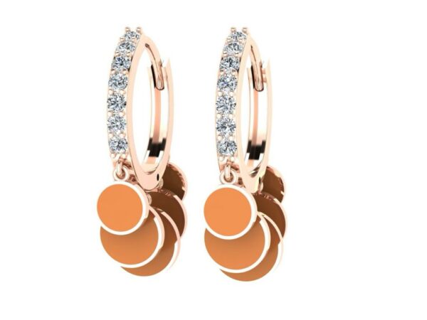 Email earring with diamonds - Image 13