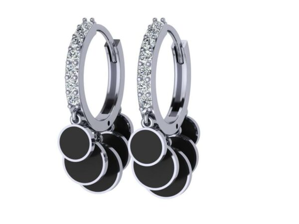Email earring with diamonds - Image 8