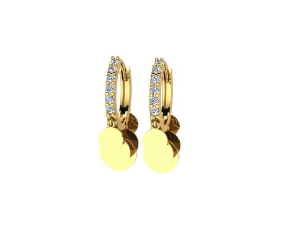 So special diamond with gold earring - Image 3