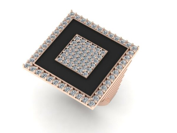 Medium square inside a square diamond ring - Image 18